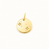 14k Gemini Charm 0.02ct Diamond Pendant 2.2g