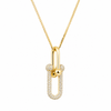 18k Hardwear w/ Crystal Necklace 4.3g