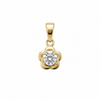 18k Crystal Flower Pendant 0.3g