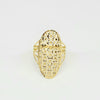 18K YELLOW FENCHED RING