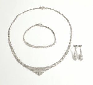 BRAIDED WHITE SET  Azadi Jewellery