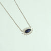 BLUE SAPPHIRE AND DIAMOND EYE NECKLACE