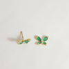 NATURAL EMERALD BUTTERFLY EARRINGS