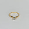 YELLOW GOLD SOLITAIRE RING