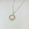 TWO TONE MOVING DIAMOND NECKLACE