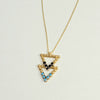 14K DOUBLE TRIANGLE NECKLACE