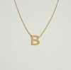 18K B INITIAL NECKLACE