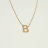 18K B INITIAL NECKLACE