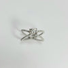 18K 1 CT. DOUBLE BAND ENGAGEGMENT RING