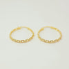 18K CHAINED STYLE HOOPS