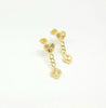 18K HEART AND CLOVER EARINGS